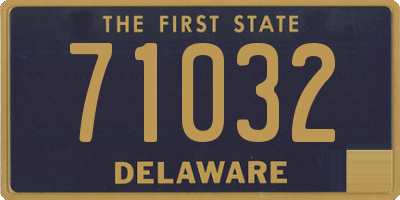 DE license plate 71032