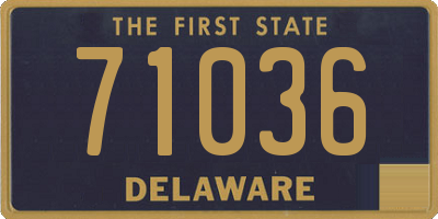 DE license plate 71036