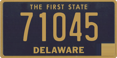 DE license plate 71045