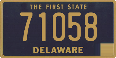 DE license plate 71058