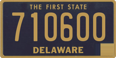 DE license plate 710600