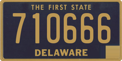 DE license plate 710666