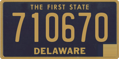 DE license plate 710670