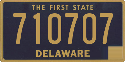 DE license plate 710707