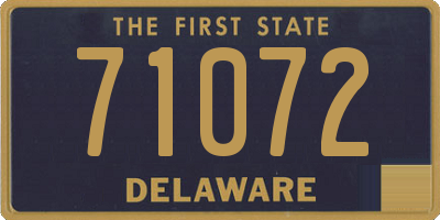 DE license plate 71072