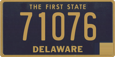 DE license plate 71076