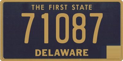 DE license plate 71087
