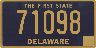 DE license plate 71098