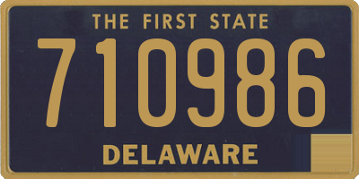 DE license plate 710986