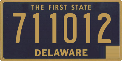DE license plate 711012