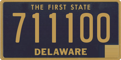 DE license plate 711100