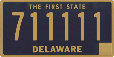 DE license plate 711111
