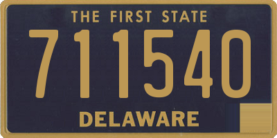 DE license plate 711540