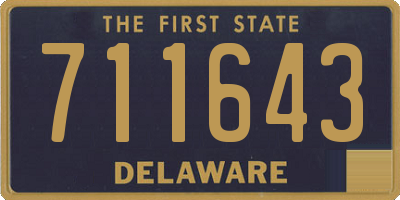 DE license plate 711643
