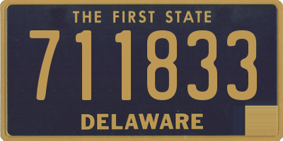 DE license plate 711833