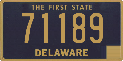 DE license plate 71189