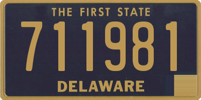 DE license plate 711981