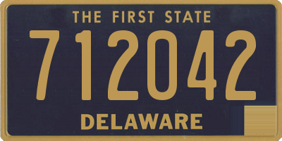 DE license plate 712042