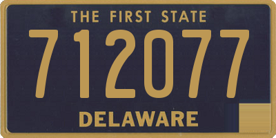 DE license plate 712077