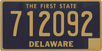 DE license plate 712092