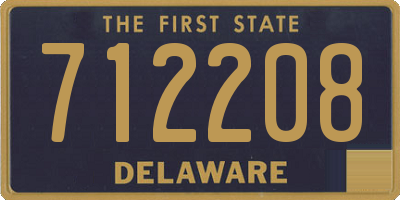 DE license plate 712208