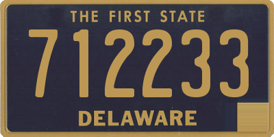 DE license plate 712233