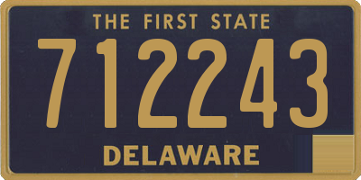 DE license plate 712243