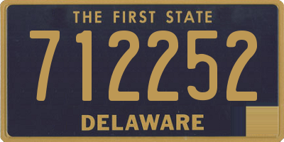 DE license plate 712252