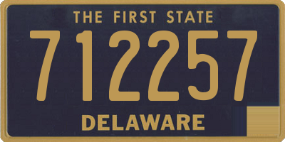 DE license plate 712257