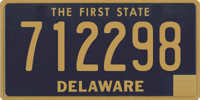 DE license plate 712298