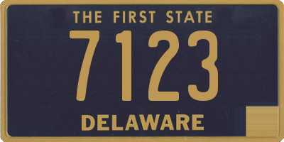 DE license plate 7123