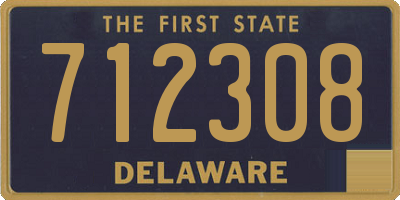 DE license plate 712308