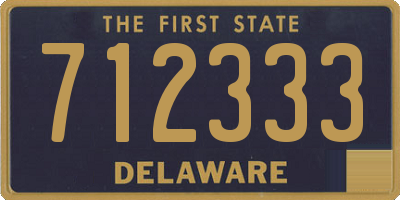 DE license plate 712333