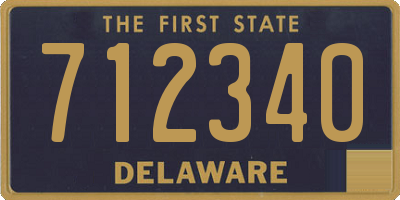 DE license plate 712340