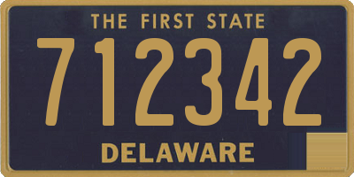 DE license plate 712342