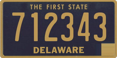 DE license plate 712343