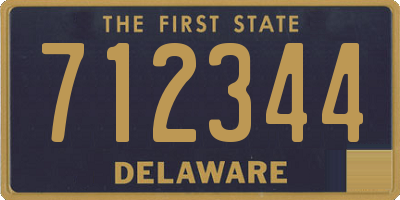 DE license plate 712344