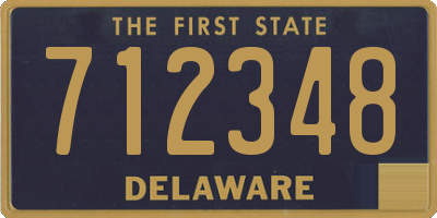 DE license plate 712348