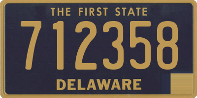 DE license plate 712358