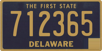 DE license plate 712365