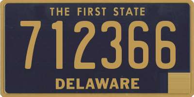 DE license plate 712366