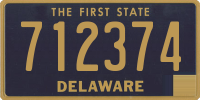 DE license plate 712374