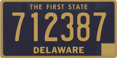 DE license plate 712387
