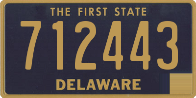 DE license plate 712443