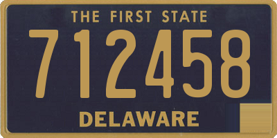 DE license plate 712458