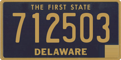 DE license plate 712503