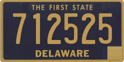 DE license plate 712525
