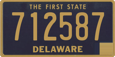 DE license plate 712587