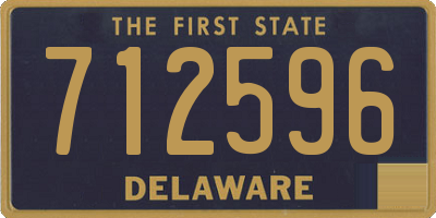 DE license plate 712596