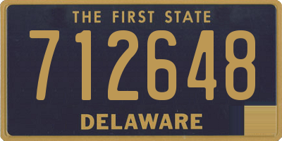 DE license plate 712648